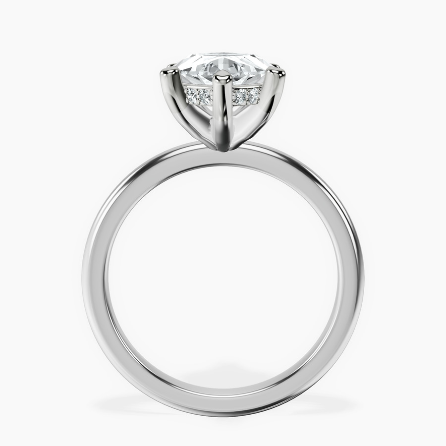 Platinum Mildred Hidden Halo Solitaire Lab Diamond Ring side right image one