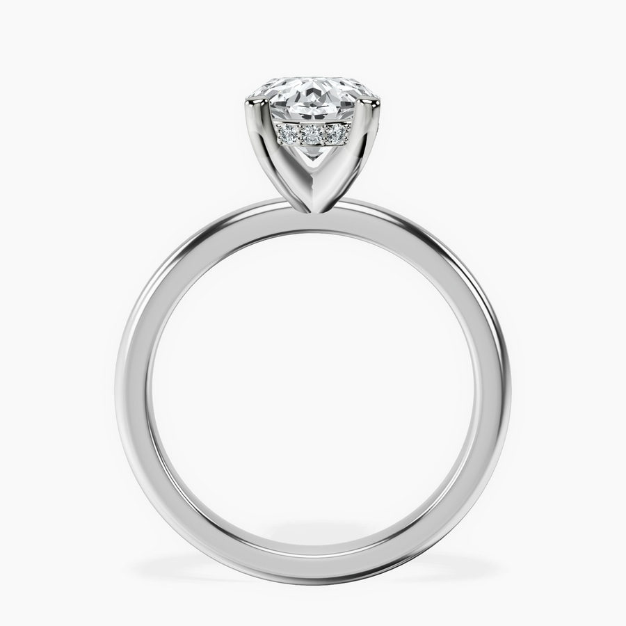 Platinum Mildred Hidden Halo Solitaire Lab Diamond Ring side right image one