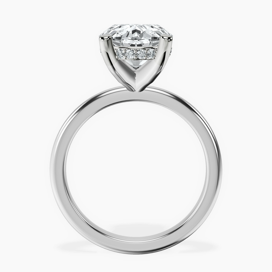 Platinum Mildred Hidden Halo Solitaire Lab Diamond Ring side right image one