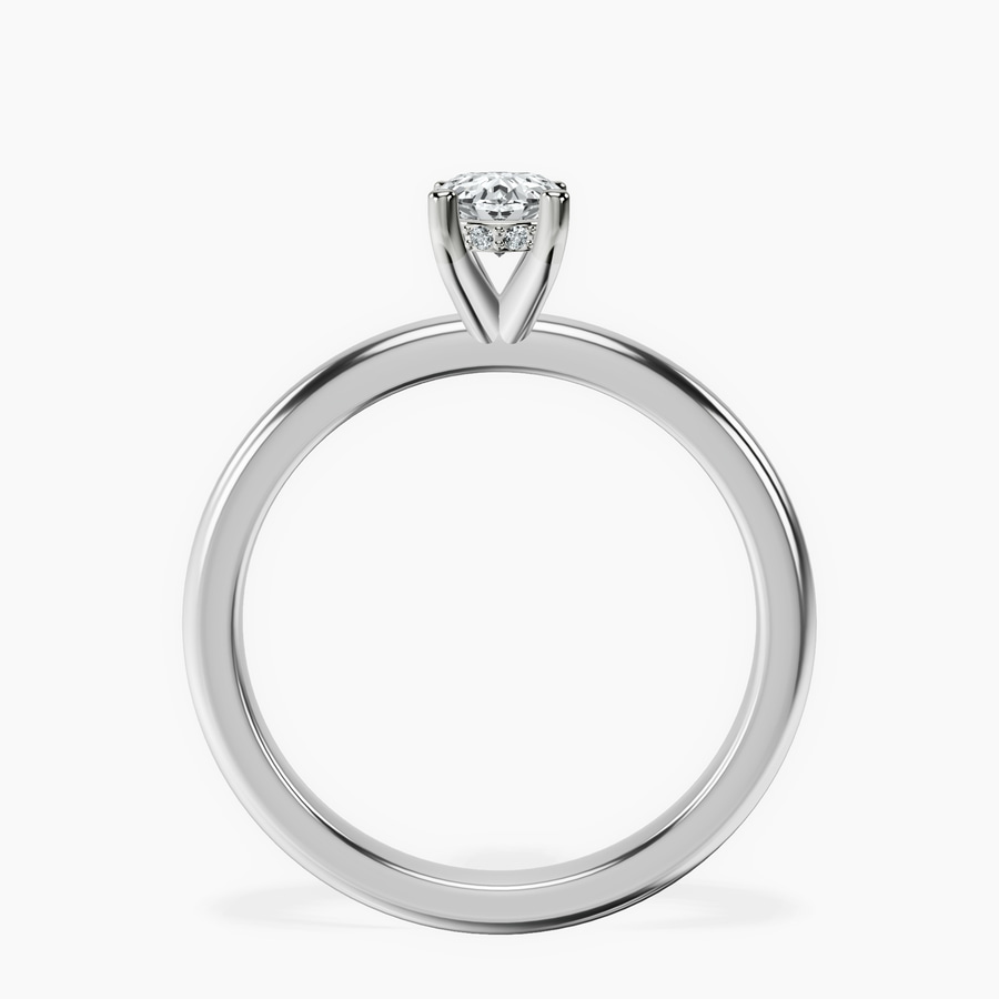 Platinum Mildred Hidden Halo Solitaire Lab Diamond Ring side right image one