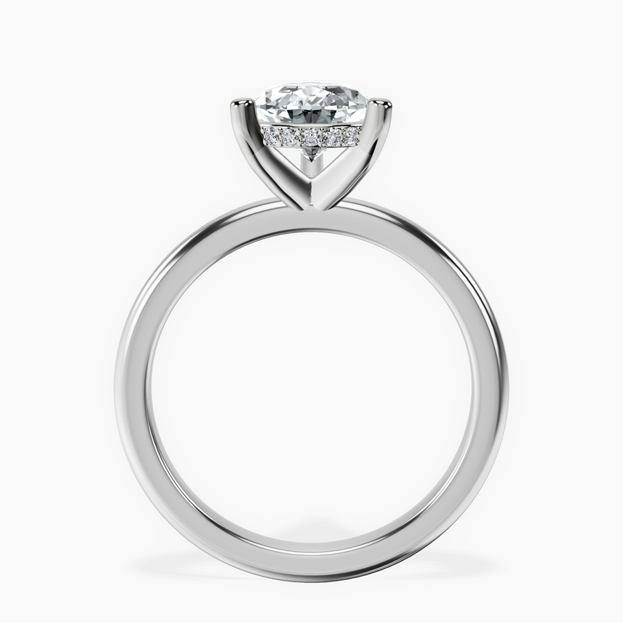 Platinum Mildred Hidden Halo Solitaire Lab Diamond Ring side right image one