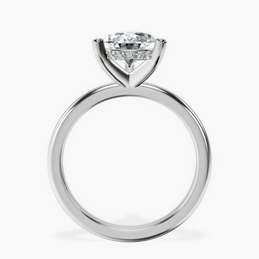 Platinum Mildred Hidden Halo Solitaire Lab Diamond Ring side right image one