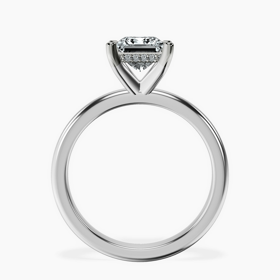 Platinum Mildred Hidden Halo Solitaire Lab Diamond Ring side right image one