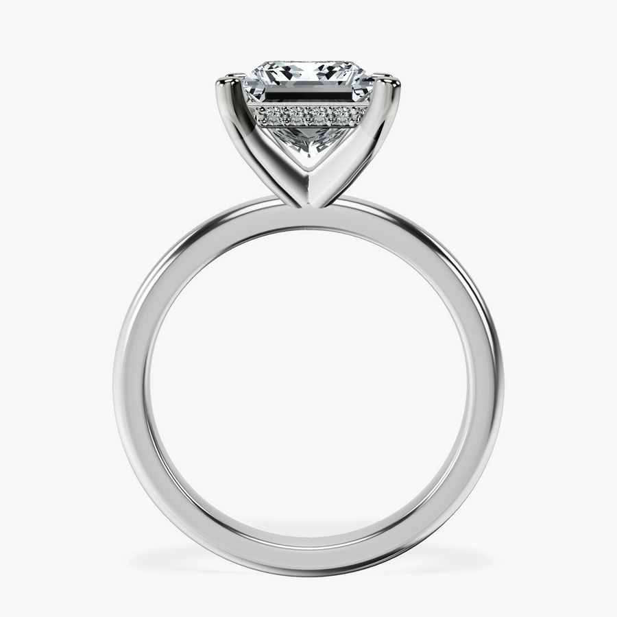 Platinum Mildred Hidden Halo Solitaire Lab Diamond Ring side right image one