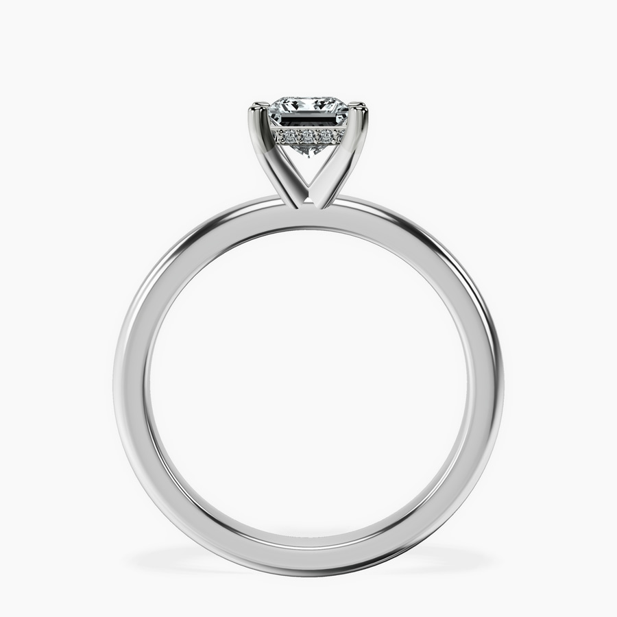 Platinum Mildred Hidden Halo Solitaire Lab Diamond Ring side right image one