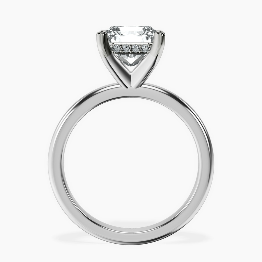 Platinum Mildred Hidden Halo Solitaire Lab Diamond Ring side right image one