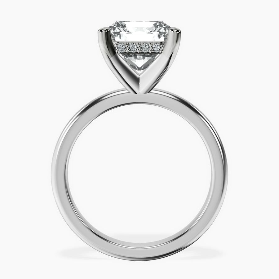 Platinum Mildred Hidden Halo Solitaire Lab Diamond Ring side right image one