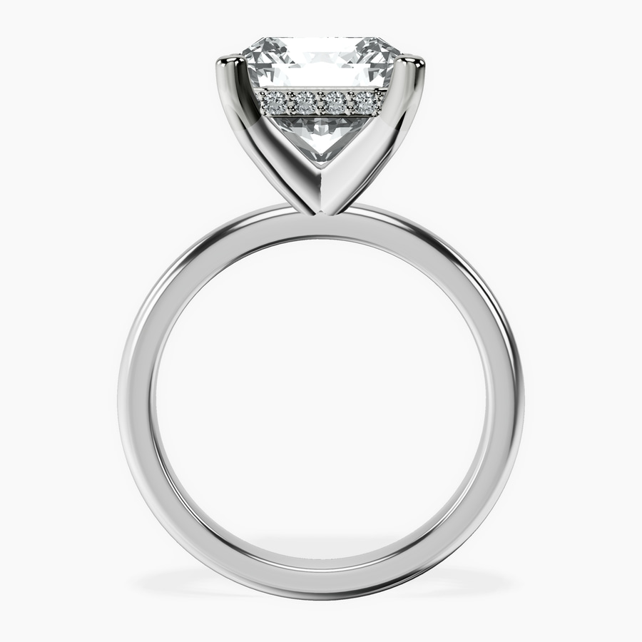 Platinum Mildred Hidden Halo Solitaire Lab Diamond Ring side right image one