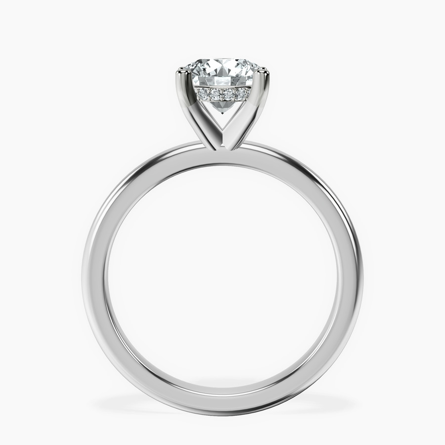 Platinum Mildred Hidden Halo Solitaire Lab Diamond Ring side right image one