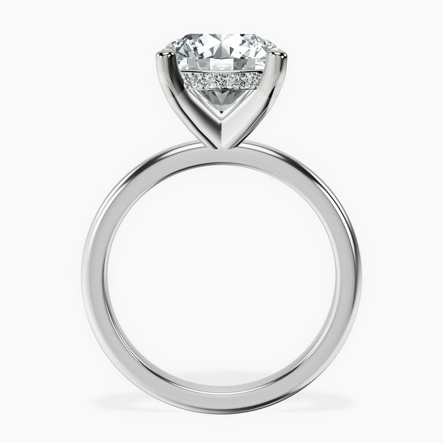 Platinum Mildred Hidden Halo Solitaire Lab Diamond Ring side right image one