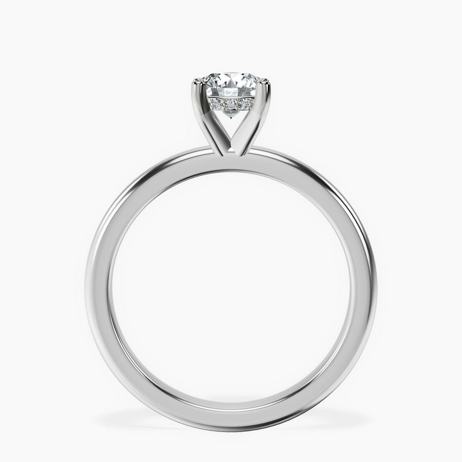 Platinum Mildred Hidden Halo Solitaire Lab Diamond Ring side right image one