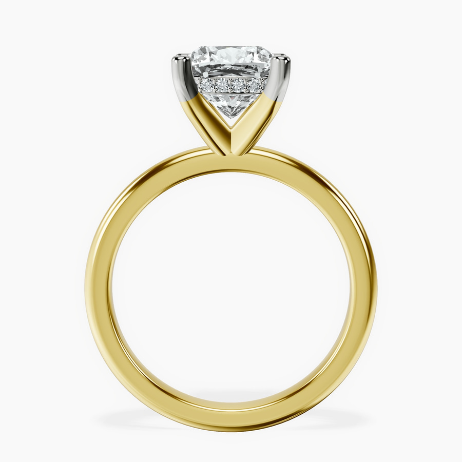 18kt Yellow Gold Mildred Hidden Halo Solitaire Lab Diamond Ring side right image one