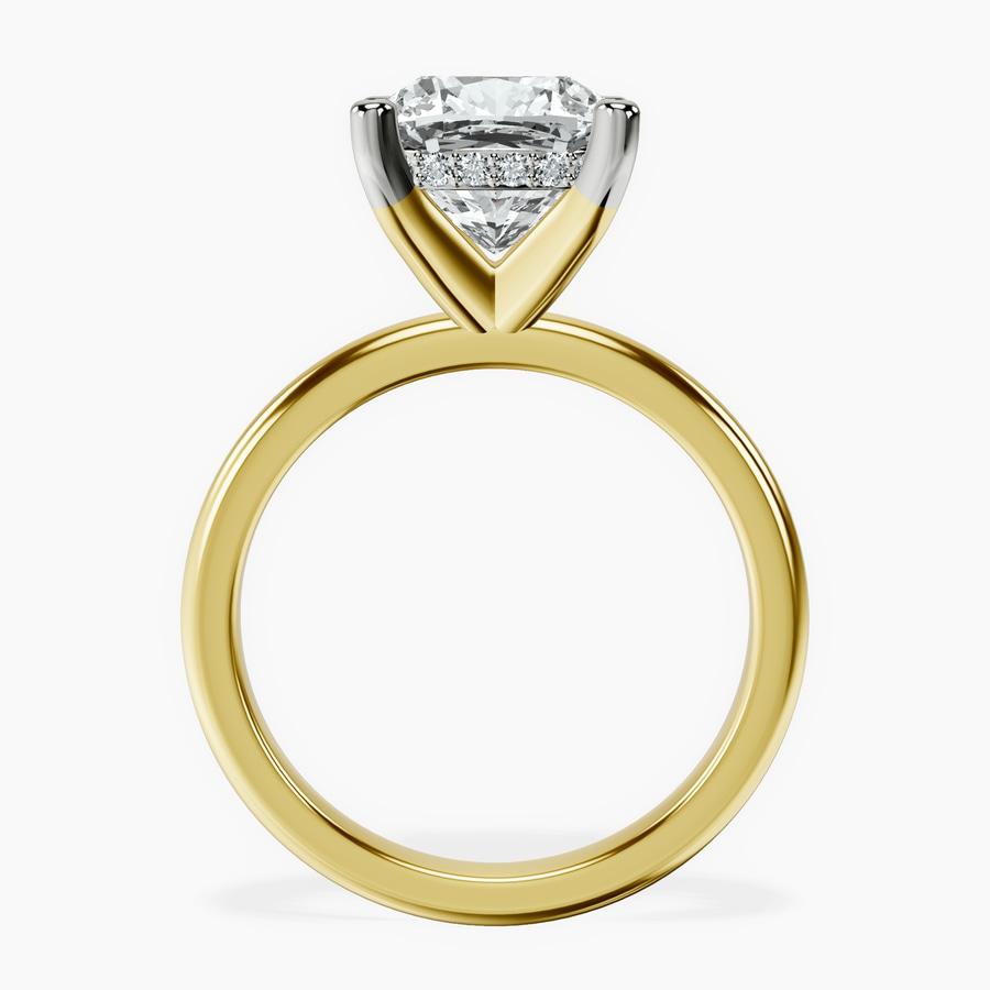 18kt Yellow Gold Mildred Hidden Halo Solitaire Lab Diamond Ring side right image one
