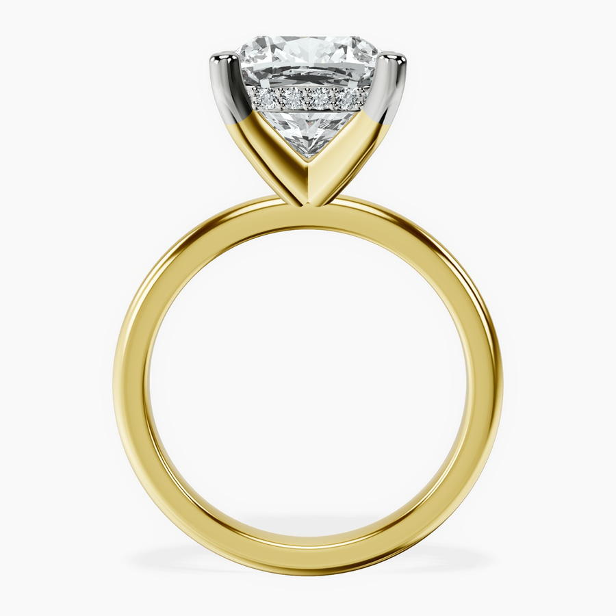 10kt Yellow Gold Mildred Hidden Halo Solitaire Lab Diamond Ring side right image one