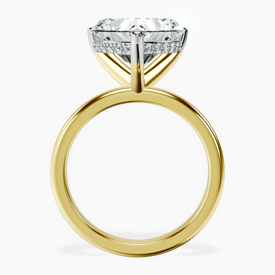 14kt Yellow Gold Mildred Hidden Halo Solitaire Lab Diamond Ring side right image one
