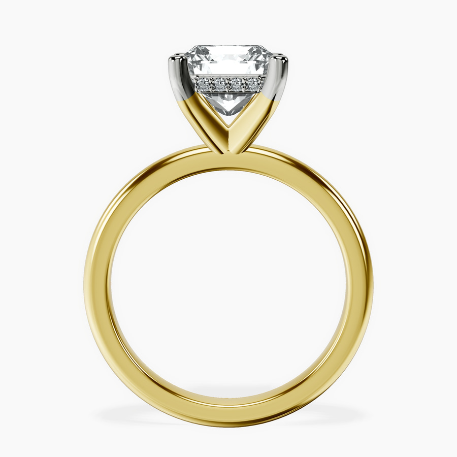 10kt Yellow Gold Mildred Hidden Halo Solitaire Lab Diamond Ring side right image one