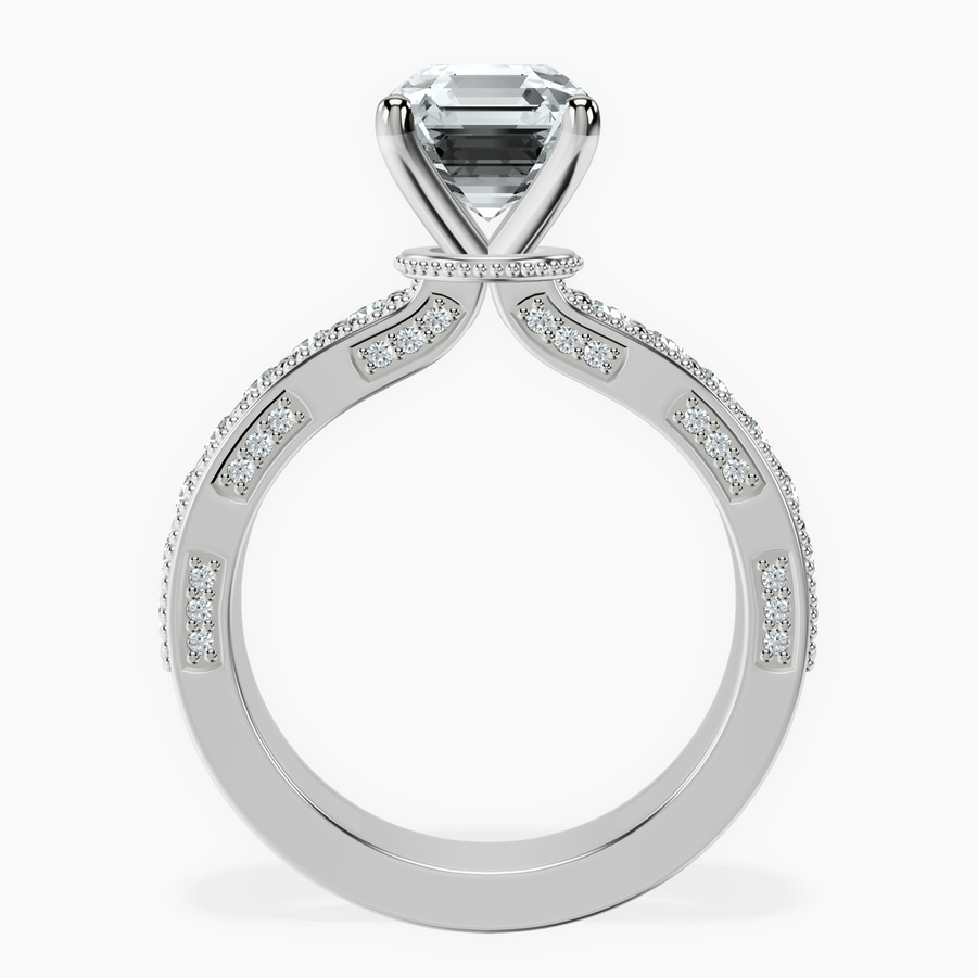 14kt White Gold Regalia Milgrain Lab Diamond Ring side right image one