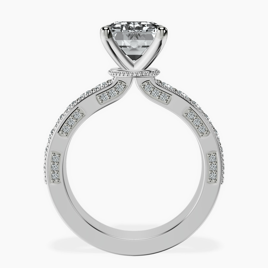 14kt White Gold Regalia Milgrain Lab Diamond Ring side right image one