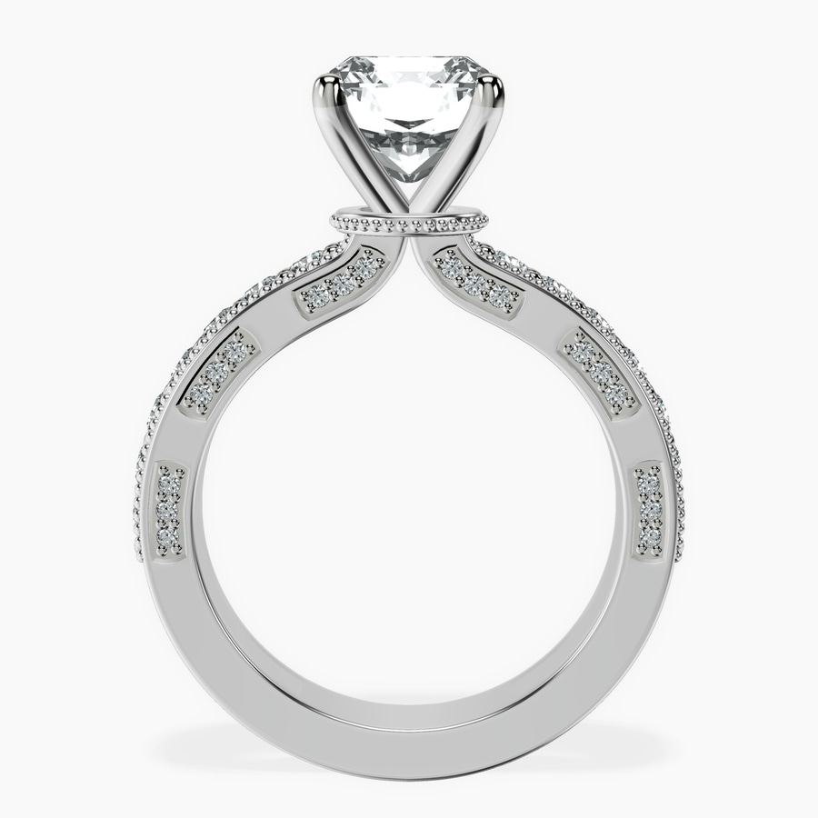 14kt White Gold Regalia Milgrain Lab Diamond Ring side right image one
