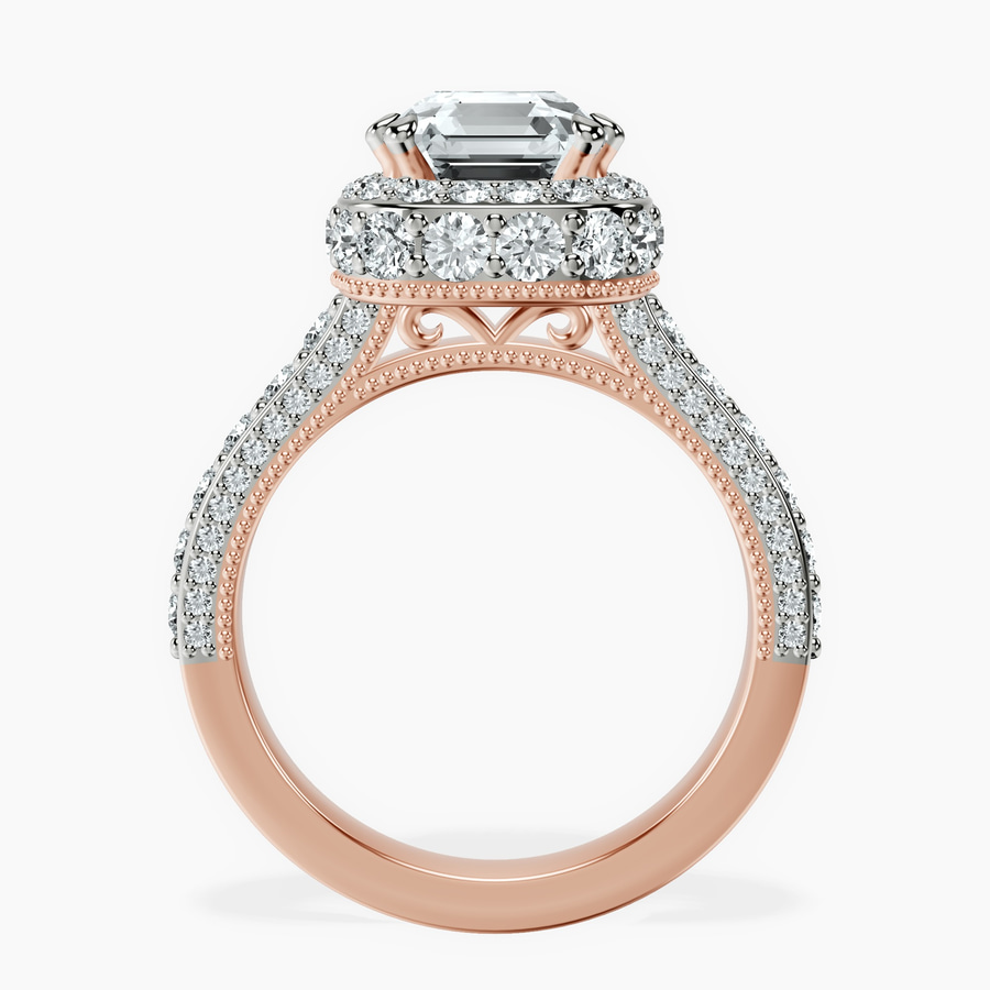 14kt Rose Gold Luxoré Vintage Allure Lab Diamond Ring side right image one