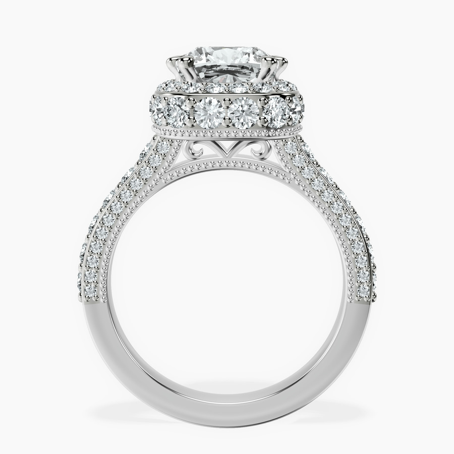 Platinum Luxoré Vintage Allure Lab Diamond Ring side right image one