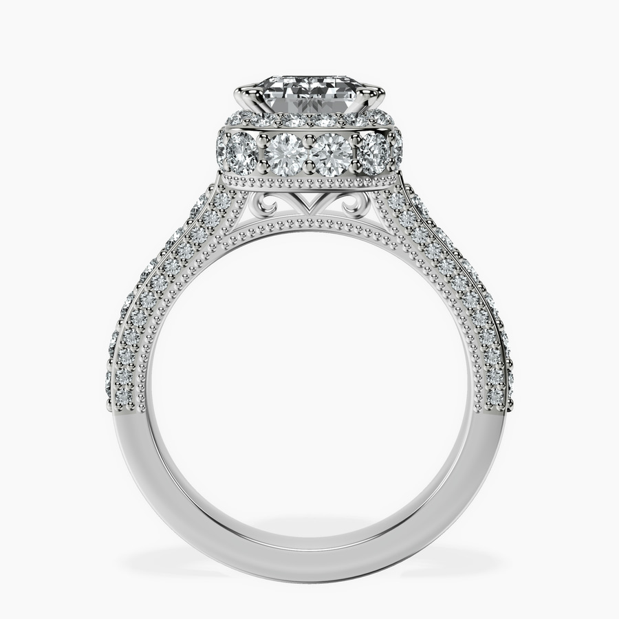 18kt White Gold Luxoré Vintage Allure Lab Diamond Ring side right image one