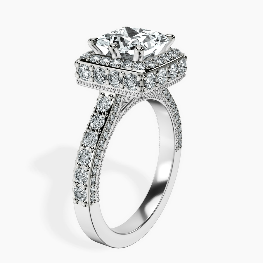 Platinum Luxoré Vintage Allure Lab Diamond Ring standing product image one