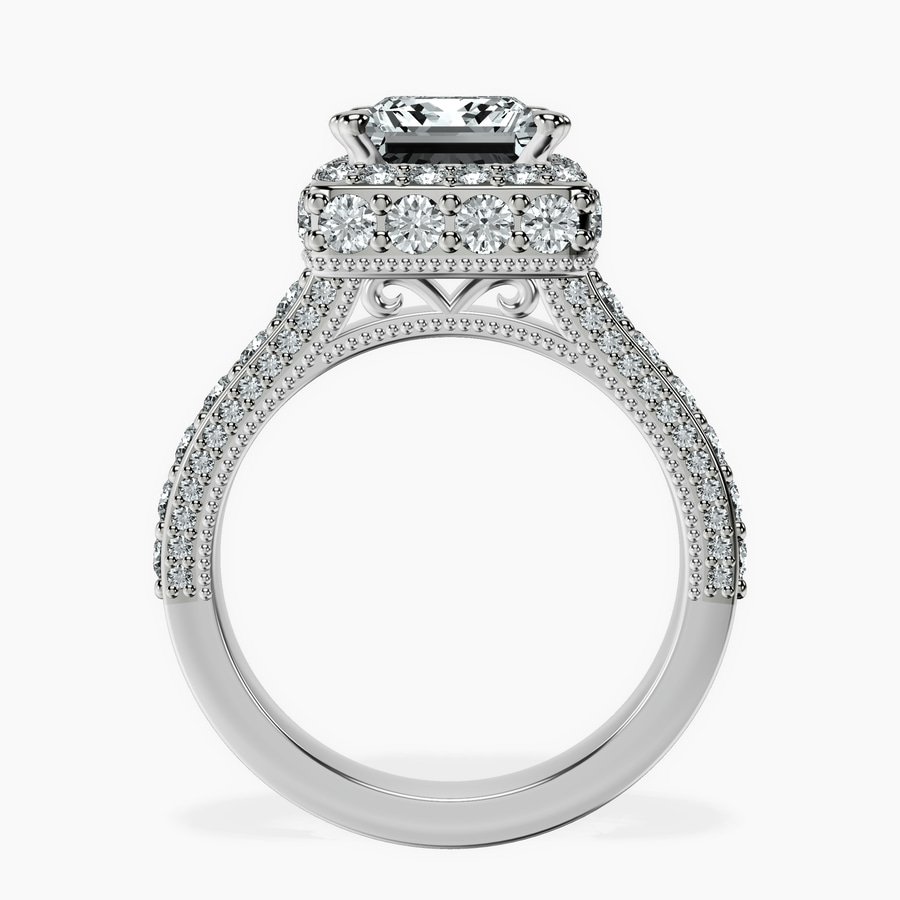 Platinum Luxoré Vintage Allure Lab Diamond Ring side right image one