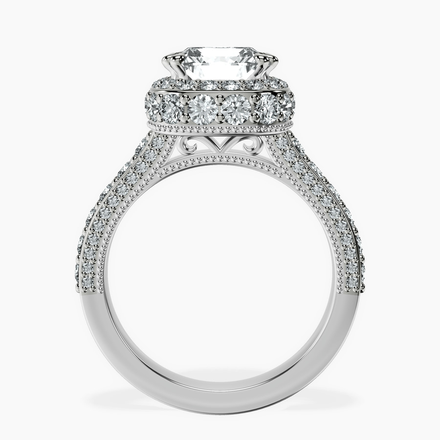 18kt White Gold Luxoré Vintage Allure Lab Diamond Ring side right image one