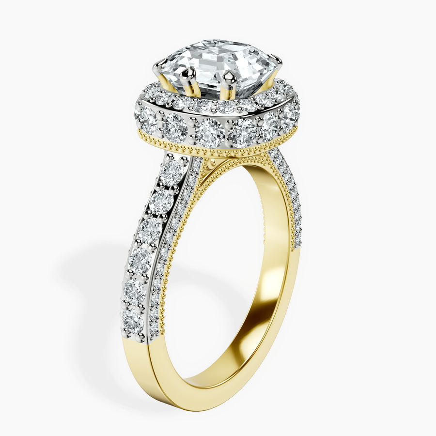 18kt Yellow Gold Luxoré Vintage Allure Lab Diamond Ring standing product image one
