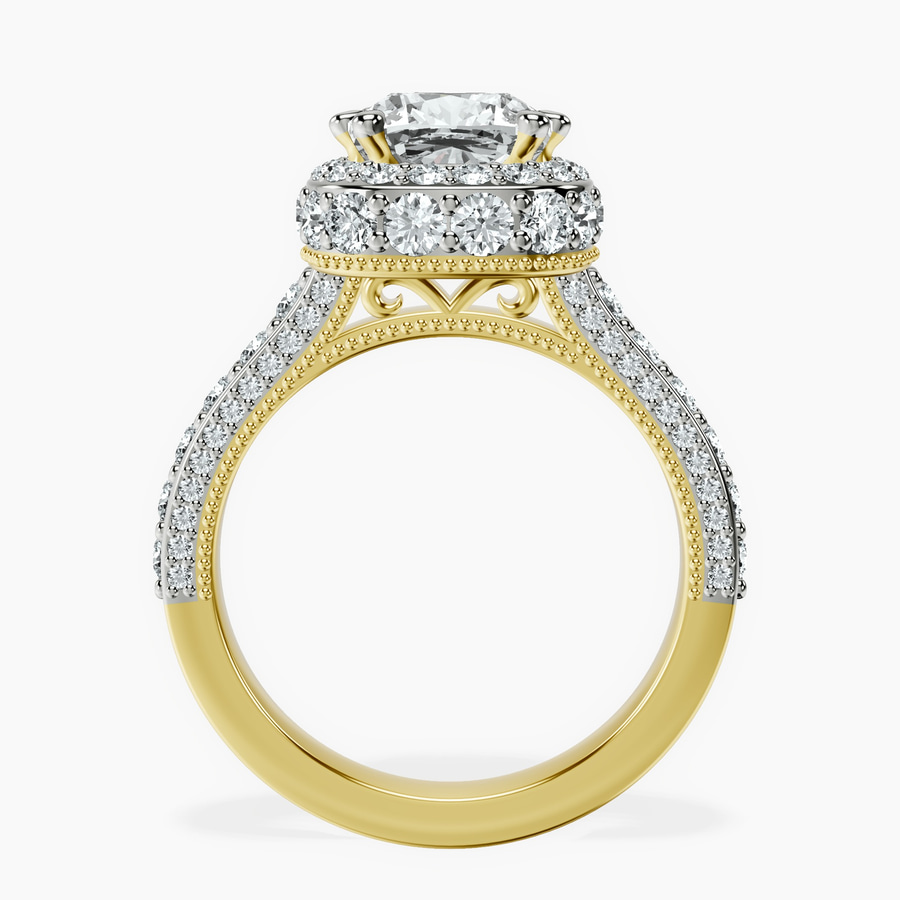 14kt Yellow Gold Luxoré Vintage Allure Lab Diamond Ring side right image one