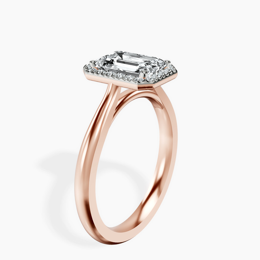 10kt Rose Gold Harriet Halo 2mm Lab Diamond Ring standing product image one