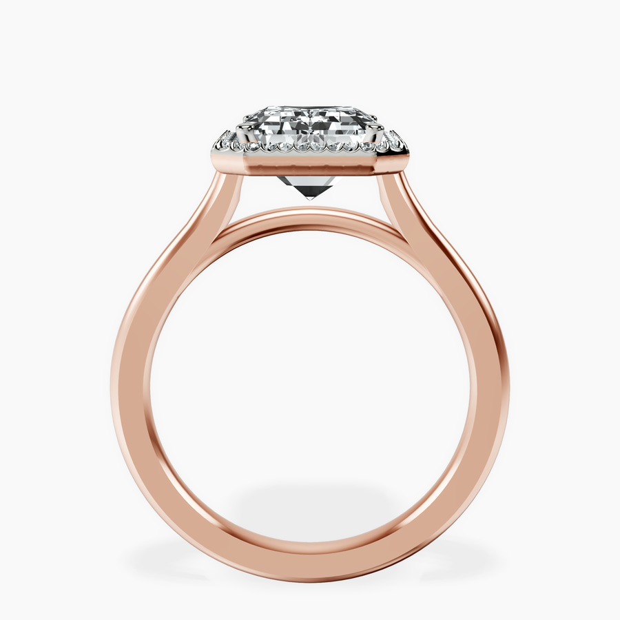 14kt Rose Gold Harriet Halo 2mm Lab Diamond Ring side right image one