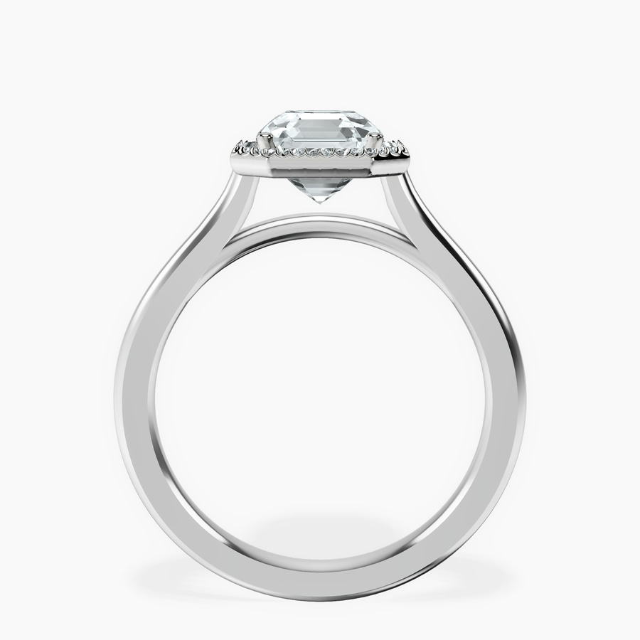 18kt White Gold Harriet Halo 2mm Lab Diamond Ring side right image one