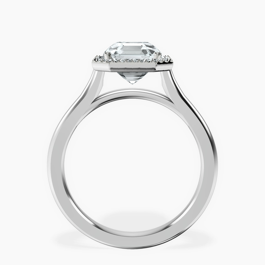 Platinum Harriet Halo 2mm Lab Diamond Ring side right image one