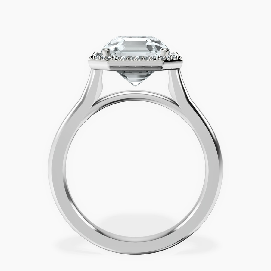Platinum Harriet Halo 2mm Lab Diamond Ring side right image one