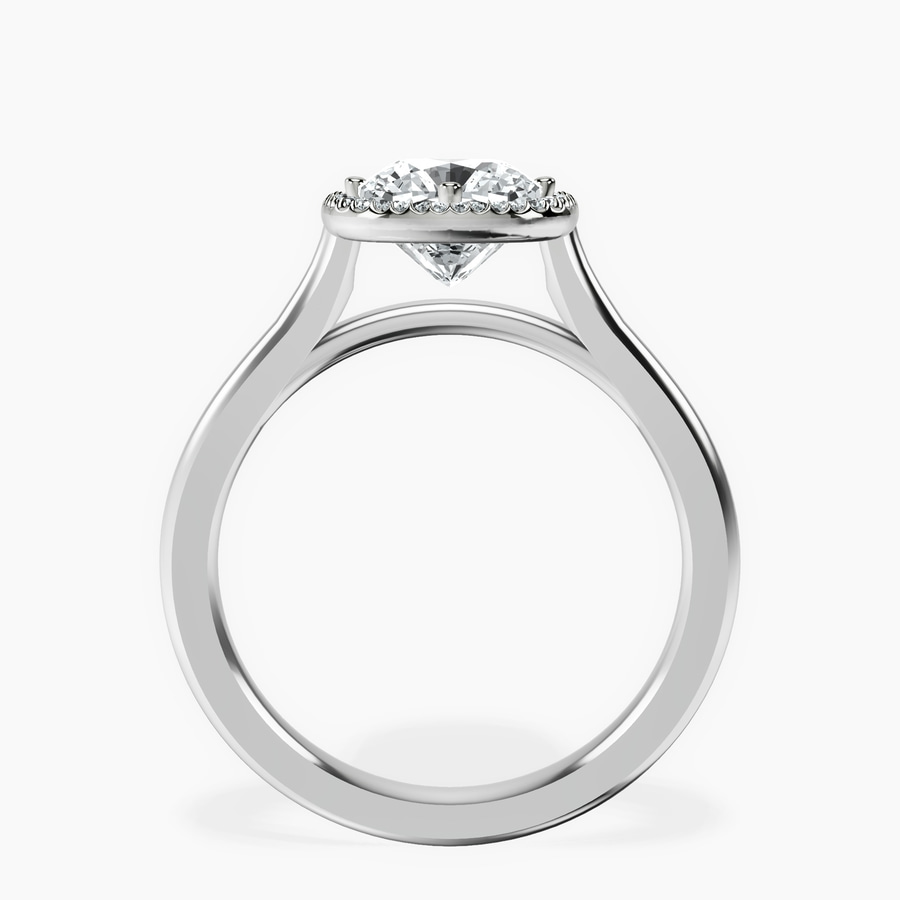 Platinum Harriet Halo 2mm Lab Diamond Ring side right image one