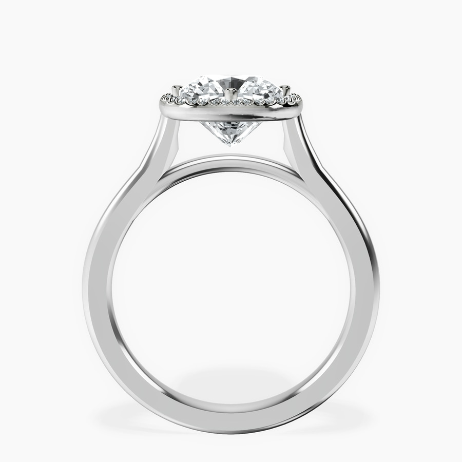 18kt White Gold Harriet Halo 2mm Lab Diamond Ring side right image one
