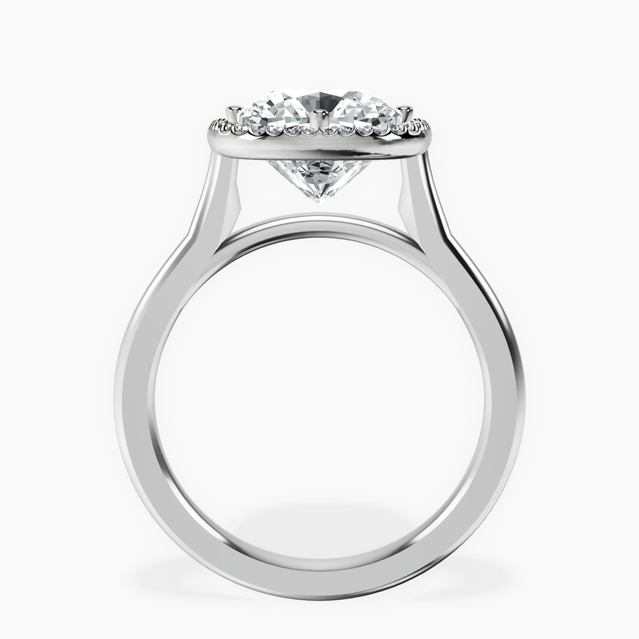10kt White Gold Harriet Halo 2mm Lab Diamond Ring side right image one