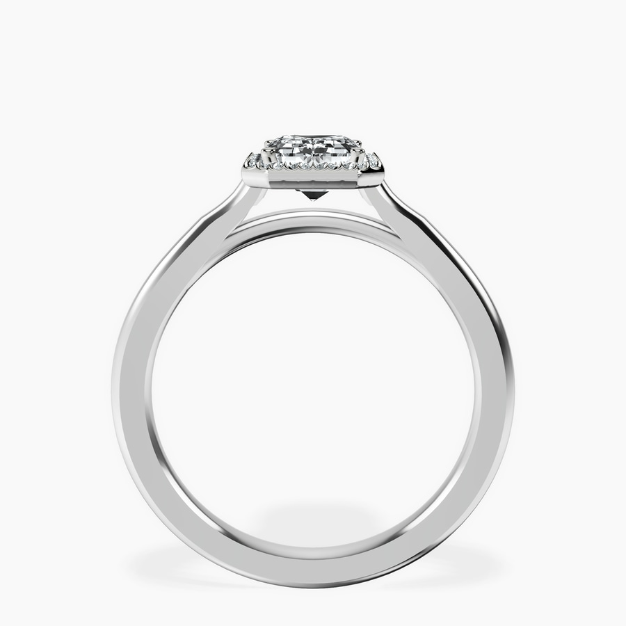 Platinum Harriet Halo 2mm Lab Diamond Ring side right image one