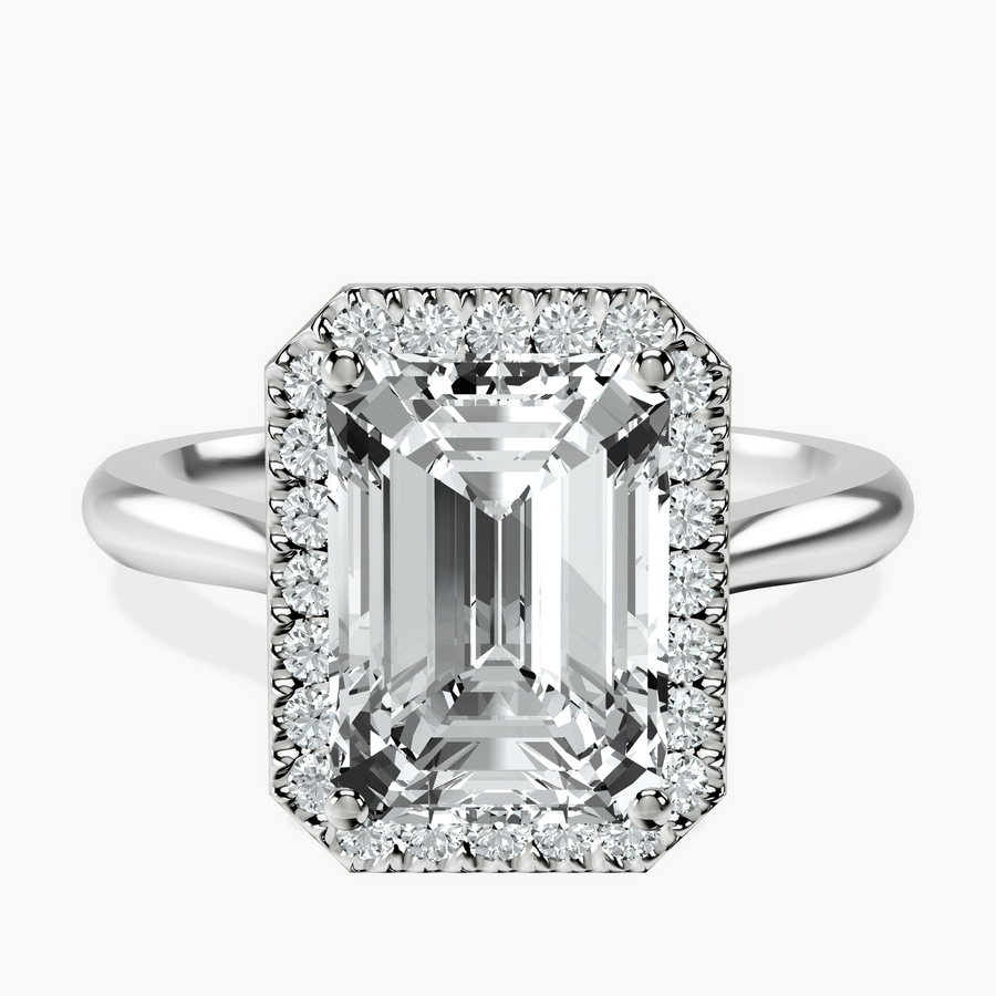 Platinum Harriet Halo 2mm Lab Diamond Ring front image