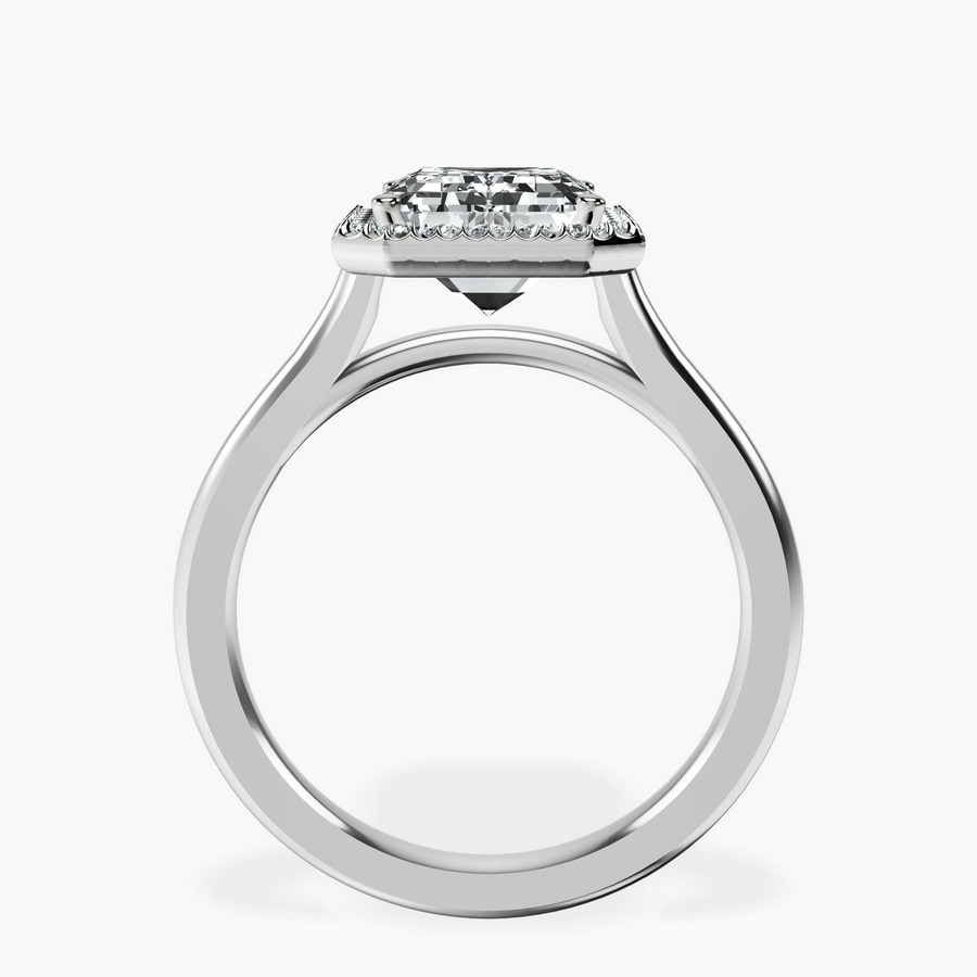 Platinum Harriet Halo 2mm Lab Diamond Ring side right image one