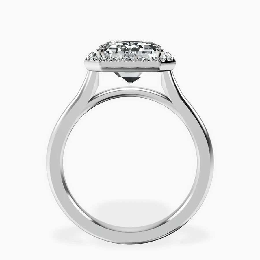 Platinum Harriet Halo 2mm Lab Diamond Ring side right image one