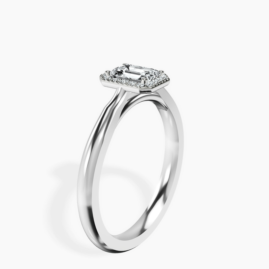Platinum Harriet Halo 2mm Lab Diamond Ring standing product image one