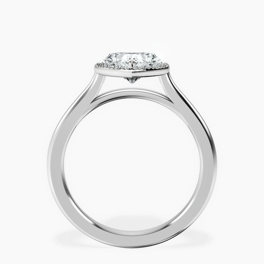 Platinum Harriet Halo 2mm Lab Diamond Ring side right image one