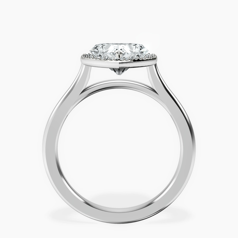 14kt White Gold Harriet Halo 2mm Lab Diamond Ring side right image one