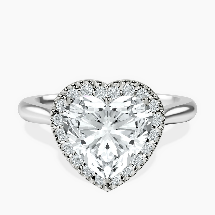 Platinum Harriet Halo 2mm Lab Diamond Ring front image