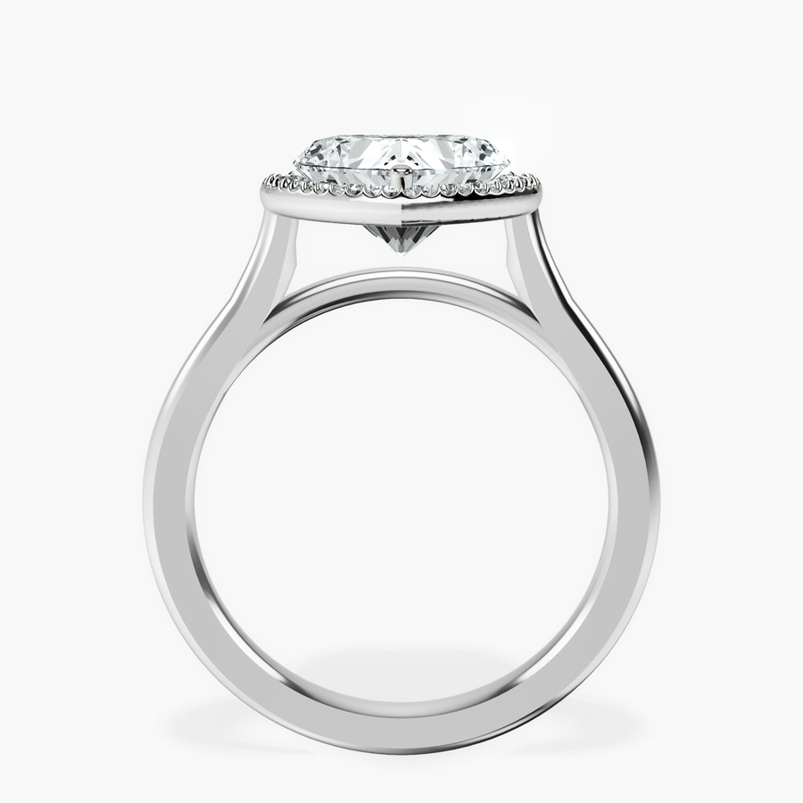 Platinum Harriet Halo 2mm Lab Diamond Ring side right image one