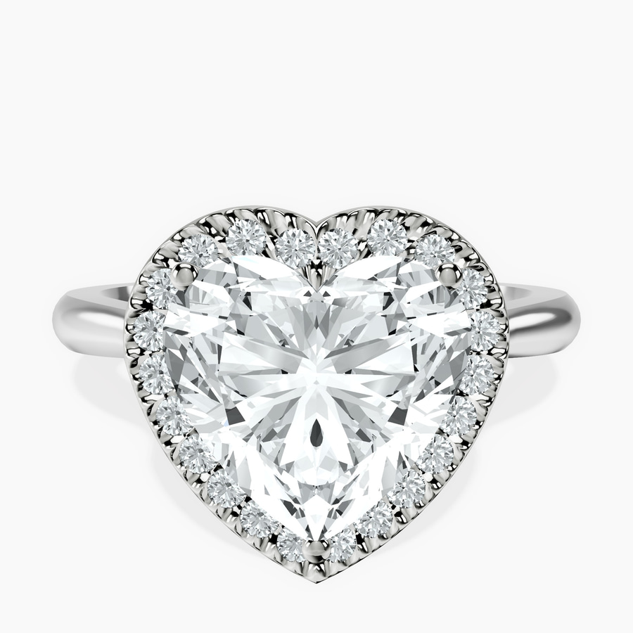 Platinum Harriet Halo 2mm Lab Diamond Ring front image