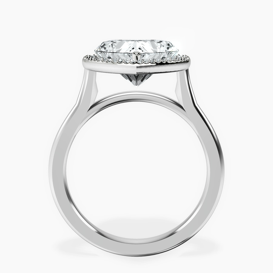 Platinum Harriet Halo 2mm Lab Diamond Ring side right image one